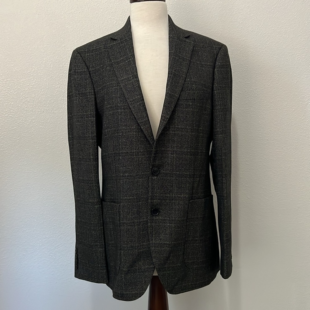 Next Cashmere Men’s Slim Fit Charcoal Gray Single Breasted Blazer 40R